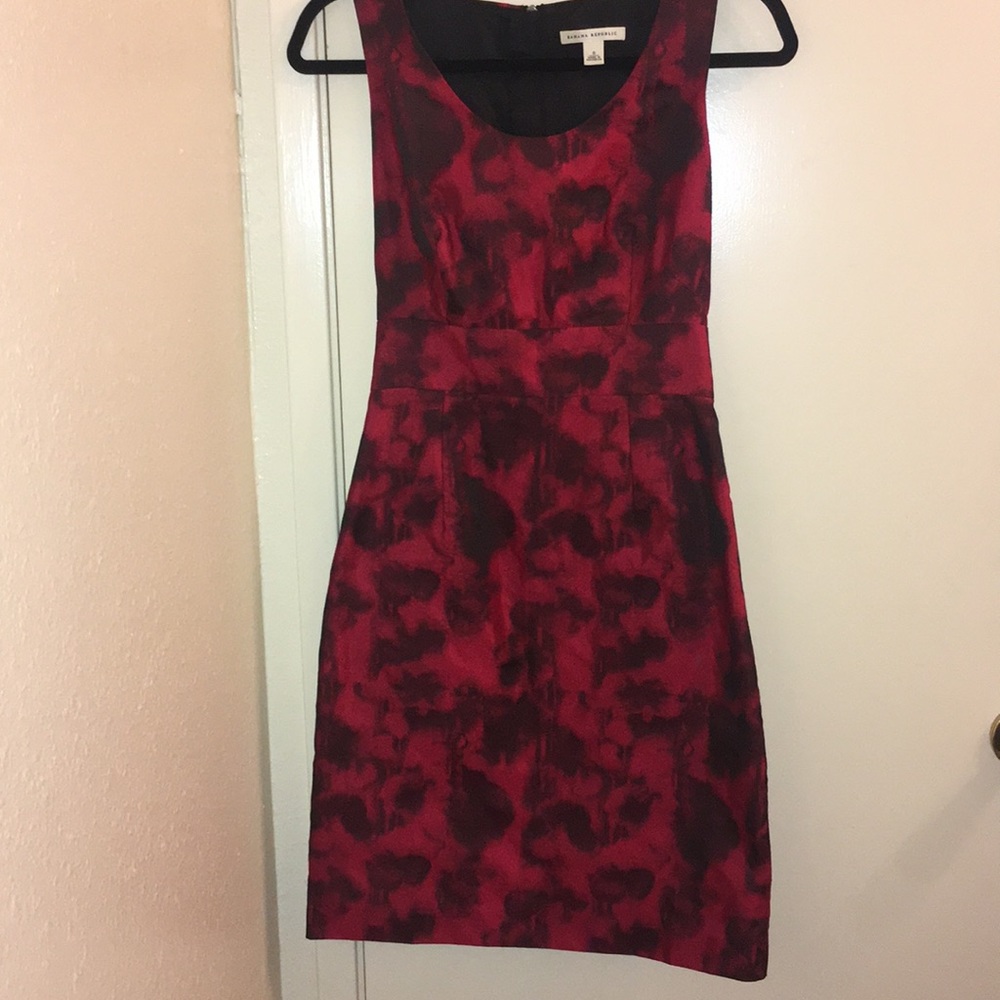 Banana Republic red and black cocktail dress
